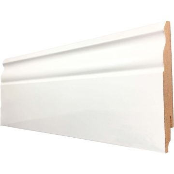 Плинтус МДФ Teckwood (Теквуд) (Теквуд) Прайм Ренессанс Белый глянцевый 100х16х2150 мм