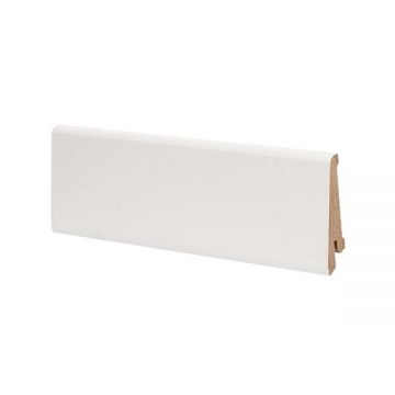 Плинтус напольный МДФ DeArtio (ДеАтрио)Премиум Universal (Юниверсал) Белый U101-60 2050х60х16 мм