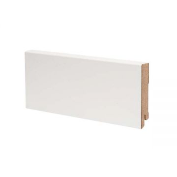 Плинтус напольный МДФ DeArtio (ДеАтрио)Премиум Universal (Юниверсал) Белый U106-80 2050х80х16 мм