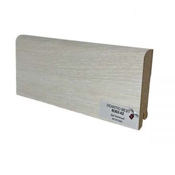 Плинтус напольный МДФ DeArtio (Да Артио) Премиум Древесный Дуб беленый В302-02 2050х80х16 мм