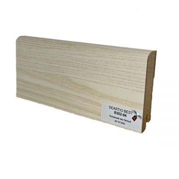 Плинтус напольный МДФ DeArtio (Да Артио) Премиум Древесный Волжский вяз белый В302-04 2050х80х16 мм