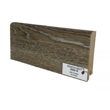 Плинтус напольный МДФ DeArtio (Да Артио) Премиум Древесный Дуб антрацит В302-18 2050х80х16 мм