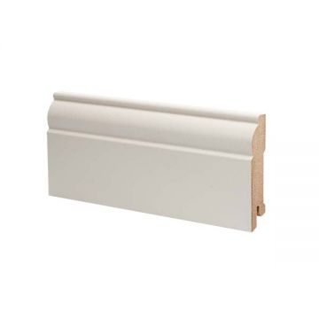 Плинтус напольный МДФ DeArtio Премиум Цветной Кремовый RAL9010 U104-80 2050х80х16 мм Плинтус напольный МДФ DeArtio Премиум Цветной Кремовый RAL9010 U104-80 2050х80х16 мм