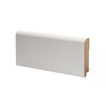 Плинтус напольный МДФ DeArtio (Да Артио) Эконом White W02-80 2050х80х16 мм