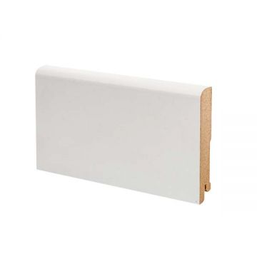 Плинтус напольный МДФ DeArtio (Да Артио) Эконом White W02-100 2050х100х16 мм