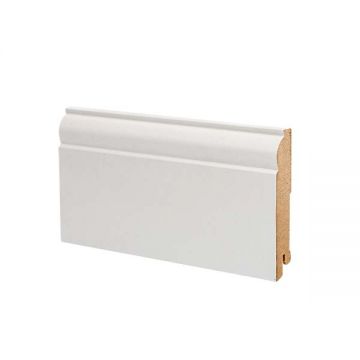 Плинтус напольный МДФ DeArtio (Да Артио) Эконом White W04-100 2050х100х16 мм