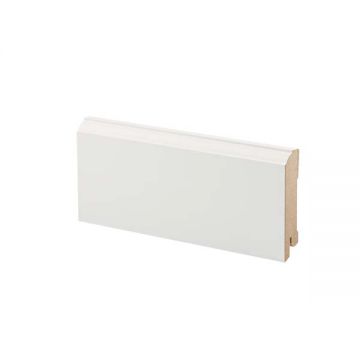 Плинтус напольный МДФ DeArtio (Да Артио) Эконом White W28-80 2050х80х16 мм