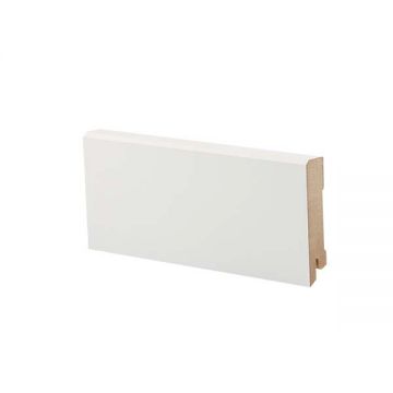 Плинтус напольный МДФ DeArtio (Да Артио) Эконом White W29-80 2050х80х16 мм