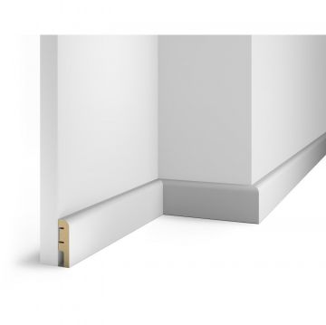 Плинтус Cosca Decor (Коска) МДФ AP02 под покраску, Белый 60x16x2400 мм