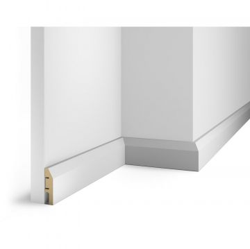 Плинтус Cosca Decor (Коска) МДФ AP04 под покраску, Белый 60x16x2400 мм