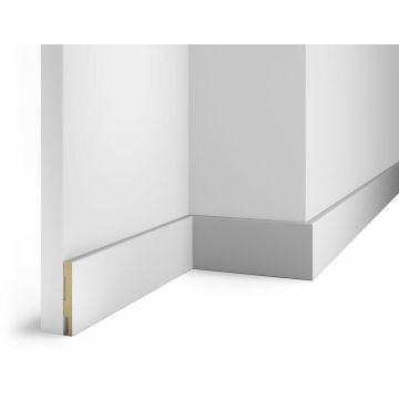 Плинтус Cosca Decor (Коска) МДФ AP72 под покраску, Белый 75x10x2400 мм