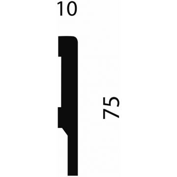 Плинтус Cosca Decor (Коска) МДФ AP72 под покраску, Белый 75x10x2400 мм