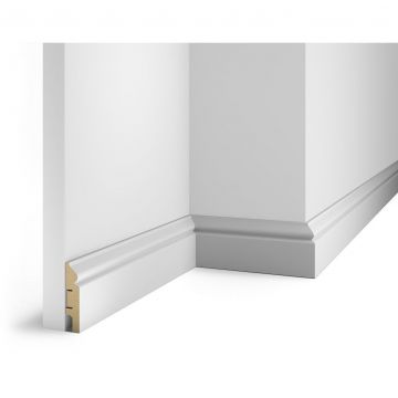 Плинтус Cosca Decor (Коска) МДФ AP05 под покраску, Белый 70x16x2400 мм