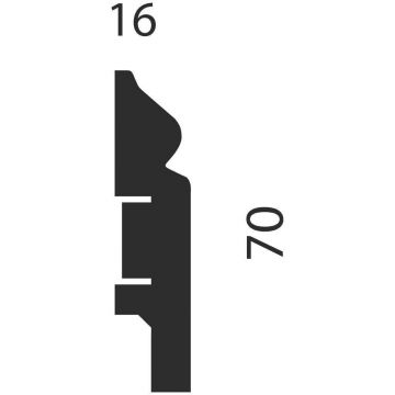 Плинтус Cosca Decor (Коска) МДФ AP05 под покраску, Белый 70x16x2400 мм
