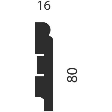 Плинтус Cosca Decor (Коска) МДФ AP09 под покраску, Белый 80x16x2400 мм