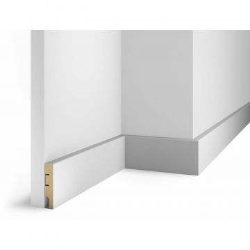 Плинтус Cosca Decor (Коска) МДФ AP74 под покраску, Белый 75x16x2400 мм