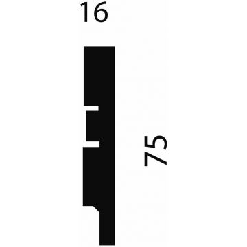 Плинтус Cosca Decor (Коска) МДФ AP74 под покраску, Белый 75x16x2400 мм