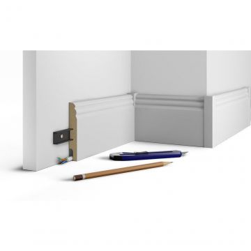 Монтажная планка Cosca Decor (Коска) ПВХ для плинтуса МДФ 2400 мм