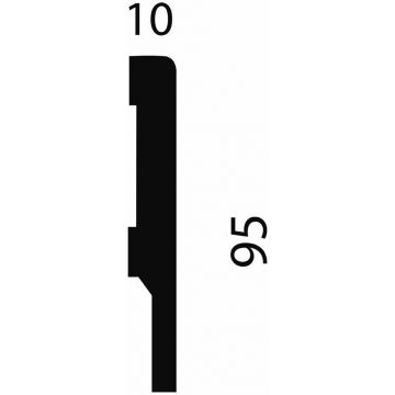 Плинтус Cosca Decor (Коска) МДФ AP73 под покраску, Белый 95x10x2400 мм