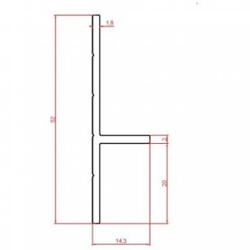 Плинтус напольный Евротрим (Eurotrim) теневой алюминиевый анодированный 30х20 мм 2 м черный (7627.05)