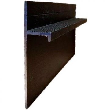 Плинтус напольный Евротрим (Eurotrim) теневой алюминиевый анодированный 15х40 мм 2 м черный (5955.05)