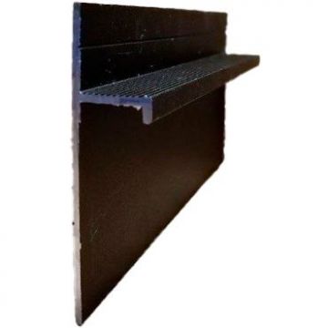 Плинтус напольный Евротрим (Eurotrim) теневой алюминиевый анодированный 15х80 мм 2 м черный (5957.05)