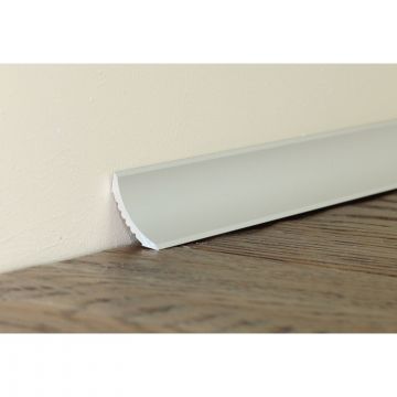 Плинтус напольный Евротрим (Eurotrim) мини ewa алюминиевый анодированный 15х15 мм 3 м серебристый (7956.01)