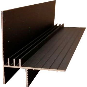 Плинтус потолочный Евротрим (Eurotrim) парящий потолочный алюминиевый анодированный 15х15 мм 2 м черный (7284.05)