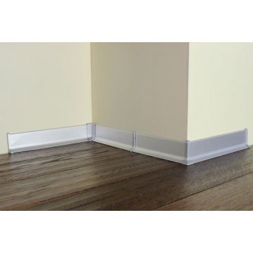 Плинтус напольный Евротрим (Eurotrim) L-40 алюминиевый анодированный 10х40 мм 2.95 м серебристый (7910.01)