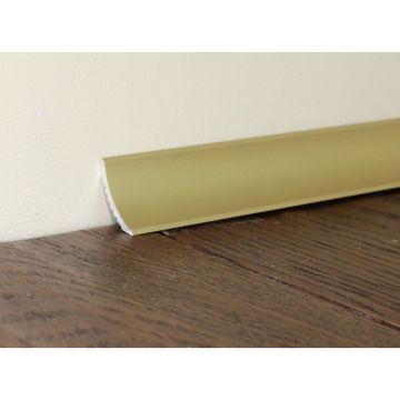 Плинтус напольный Евротрим (Eurotrim) мини ewa алюминиевый анодированный 15х15 мм 3 м золото (7956)