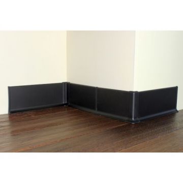 Плинтус напольный Евротрим (Eurotrim) L-60 алюминиевый анодированный 10х60 мм 2.95 м черный (2157.05)