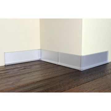 Плинтус напольный Евротрим (Eurotrim) L-60 алюминиевый покраска по палитре RAL 10х60 мм 2.95 м под покраску (2157.)