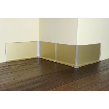 Плинтус напольный Евротрим (Eurotrim) L-80 алюминиевый анодированный 10х80 мм 2.95 м золото (2156)