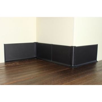 Плинтус напольный Евротрим (Eurotrim) L-100 алюминиевый анодированный 10х100 мм 2.95 м черный (2155.05)