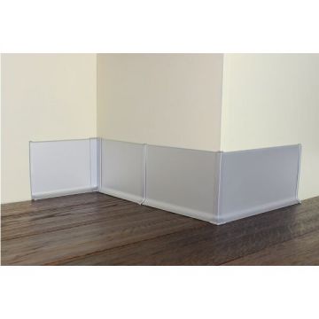 Плинтус напольный Евротрим (Eurotrim) L-100 алюминиевый покраска по палитре RAL 10х100 мм 2.95 м под покраску (2155.)