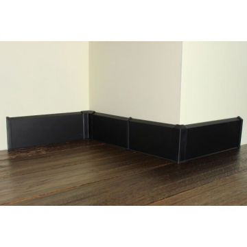 Плинтус напольный Евротрим (Eurotrim) F-70 алюминиевый анодированный 10х70 мм 2.95 м черный (2158)