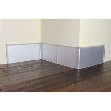 Плинтус напольный Евротрим (Eurotrim) F-100 алюминиевый анодированный 10х100 мм 2.95 м серебристый (2642.01)