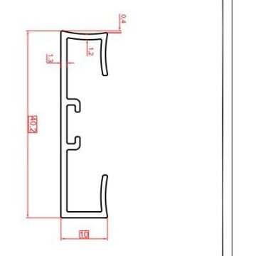Плинтус напольный Евротрим (Eurotrim) C-40 алюминиевый анодированный 10х40 мм 2.95 м серебристый (4036.01)