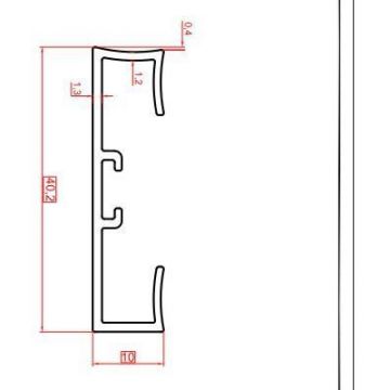 Плинтус напольный Евротрим (Eurotrim) C-40 алюминиевый анодированный 10х40 мм 2.95 м черный (4036.05)
