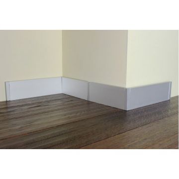 Плинтус напольный Евротрим (Eurotrim) C-60 алюминиевый анодированный 10х60 мм 2.95 м серебристый (4037.01)