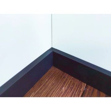 Плинтус напольный Евротрим (Eurotrim) C-60 алюминиевый анодированный 10х60 мм 2.95 м черный (4037.05)