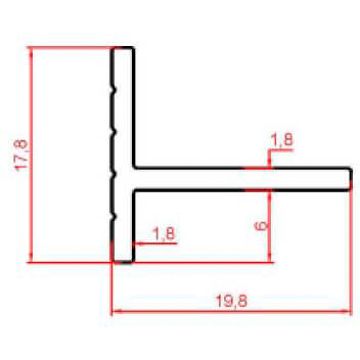 Плинтус напольный Евротрим (Eurotrim) микро алюминиевый анодированный 18х10 мм 2 м серебристый (7628.01)