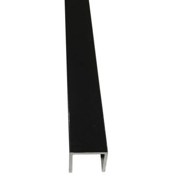 Профиль Евротрим (Eurotrim) П-образный алюминиевый анодированный 10х20 мм 2.95 м черный (224.05)