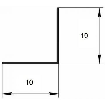 Угол защитный Евротрим (Eurotrim) алюминиевый анодированный 10х10 мм 2.95 м черный (322.05)