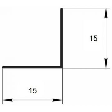 Угол защитный Евротрим (Eurotrim) алюминиевый анодированный 15х15 мм 2.95 м черный (321.05)