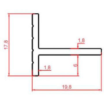 Плинтус напольный Евротрим (Eurotrim) микро алюминиевый анодированный 18х10 мм 2 м черный (7628.05)