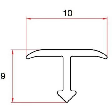 Профиль Евротрим (Eurotrim) Т-10 алюминиевый анодированный 10х10 мм 3 м серебристый (7335.01)