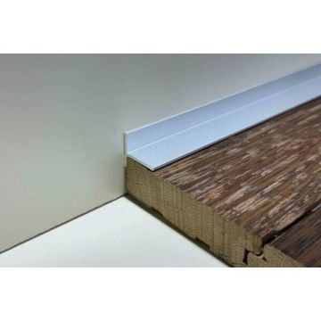 Плинтус напольный Евротрим (Eurotrim) микро алюминиевый покраска по палитре RAL 18х10 мм 2 м под покраску (7628.)