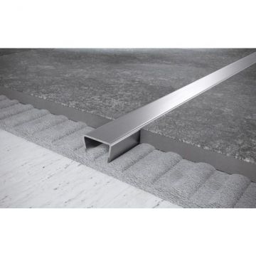 Бордюр разделительный Kepler profiles (Кеплер Профайлс) сталь 304 20х8 мм 2.7 м серебристый (B 20)