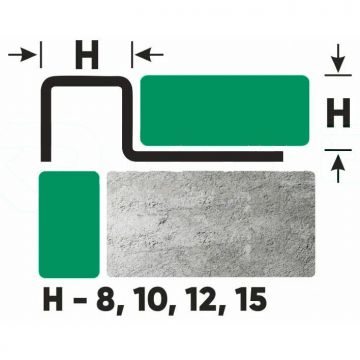 Профиль Kepler profiles (Кеплер Профайлс) сталь 430 TiN 30х15 мм 2.7 м серебристый (PT 15)